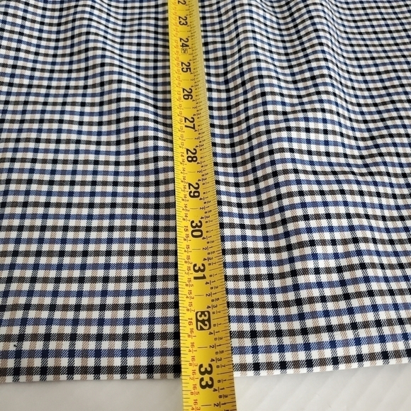 Banana Republic Plaid Sleeveless Dress Sz 0 Ruffle Split Sleeve - Picture 10 of 11